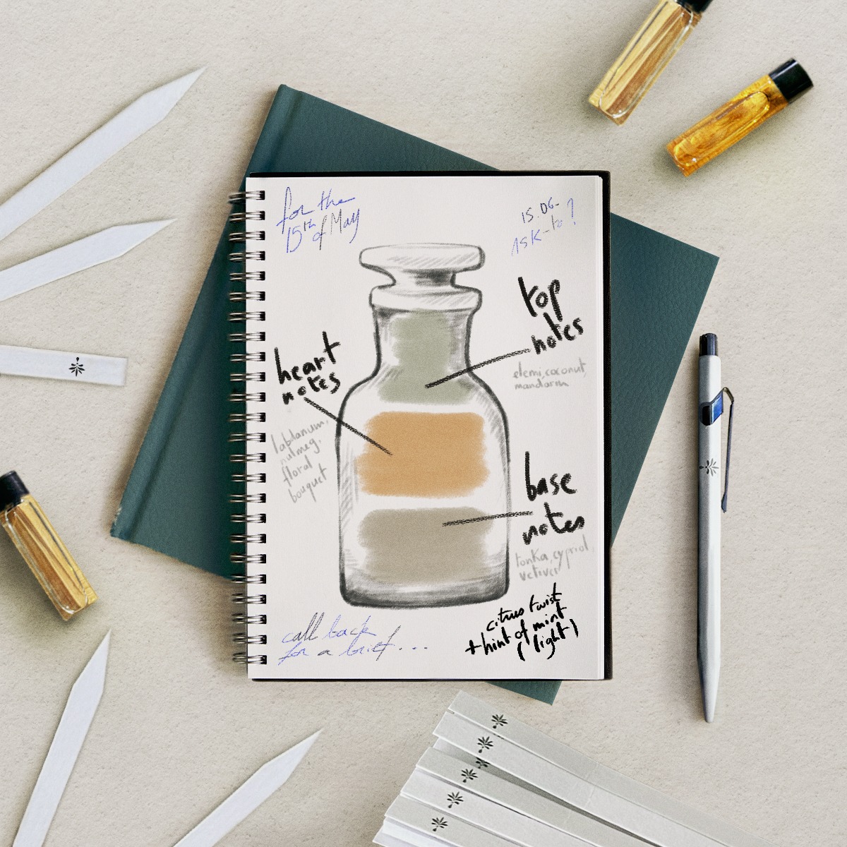 Fragrance development notebook